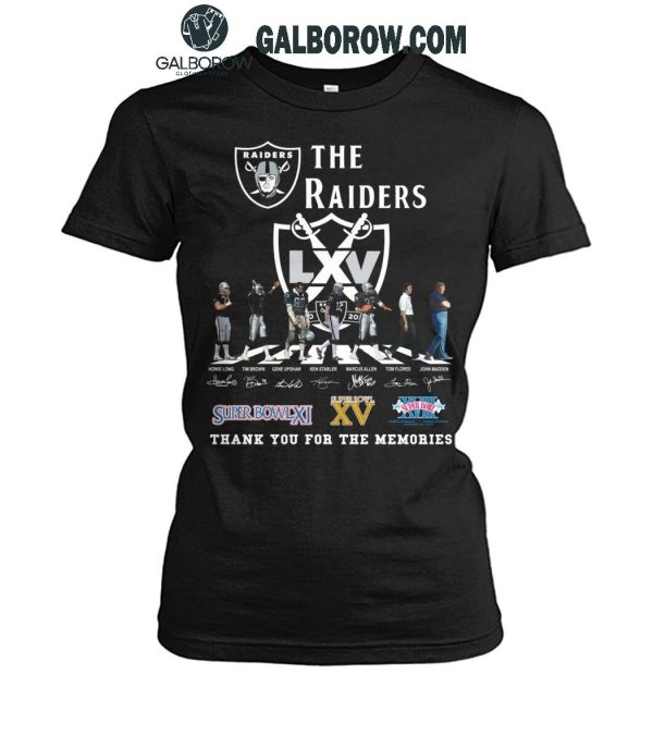 Las Vegas Raiders Thank You For The Memories The Legends The Raiders 2024 T-Shirt