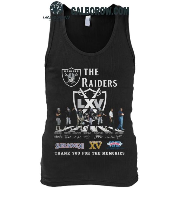 Las Vegas Raiders Thank You For The Memories The Legends The Raiders 2024 T-Shirt