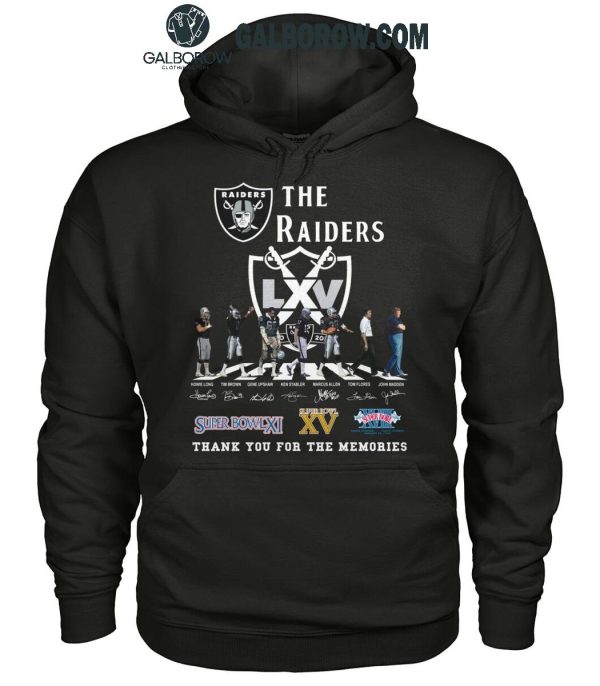 Las Vegas Raiders Thank You For The Memories The Legends The Raiders 2024 T-Shirt