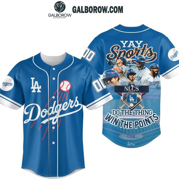 Los Angeles Dodgers 2024 Do The Thing Win The Point Personalized Baseball Jersey