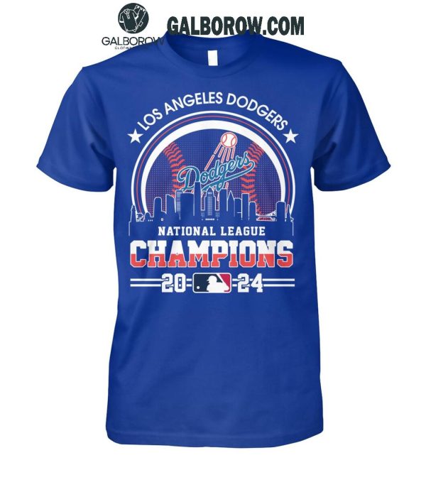 Los Angeles Dodgers Celebrating National League Champions 2024 T-Shirt