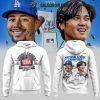 Los Angeles Dodgers Fanatics 2024 Champions Ohtani Betts Navy Hoodie T-Shirt