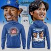 Los Angeles Dodgers Fanatics 2024 Champions Ohtani Betts Hoodie T-Shirt White