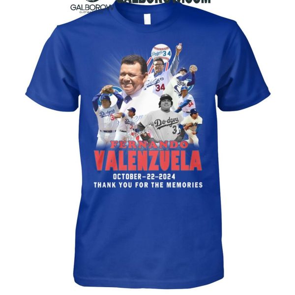 Los Angeles Dodgers Fernando Valenzuela Thank You For The Memories T-Shirt