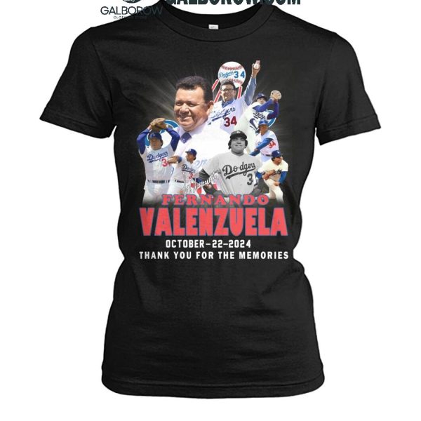 Los Angeles Dodgers Fernando Valenzuela Thank You For The Memories T Shirt