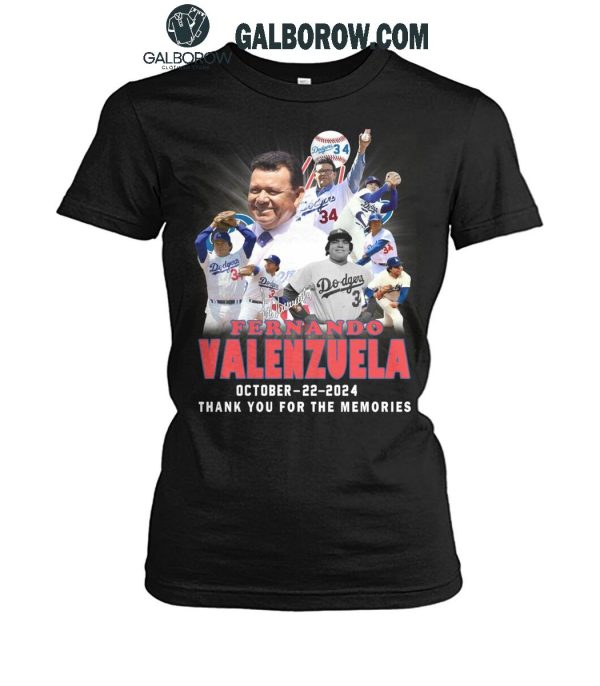 Los Angeles Dodgers Fernando Valenzuela Thank You For The Memories T-Shirt