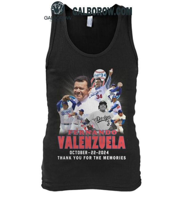 Los Angeles Dodgers Fernando Valenzuela Thank You For The Memories T-Shirt