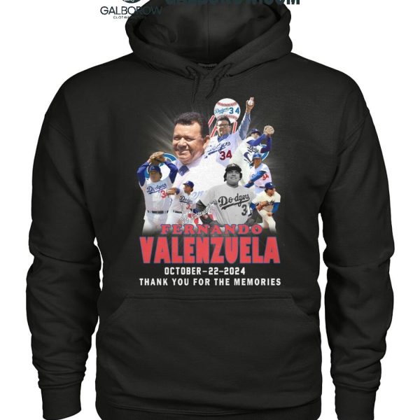 Los Angeles Dodgers Fernando Valenzuela Thank You For The Memories T Shirt