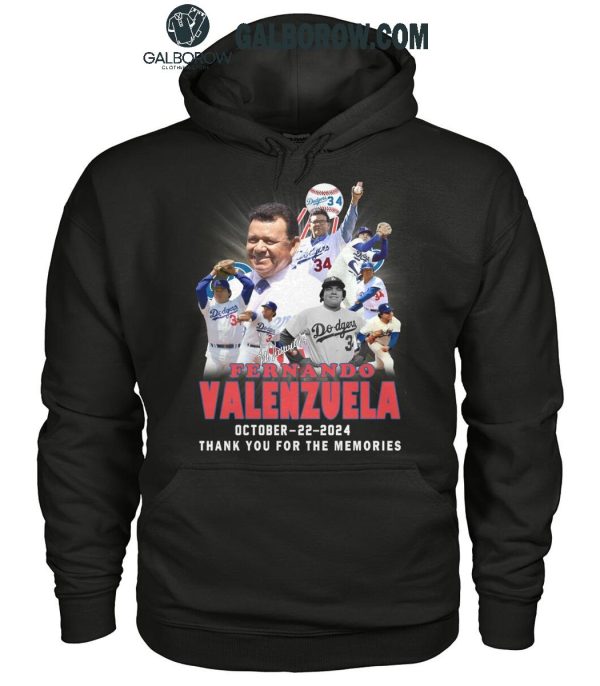 Los Angeles Dodgers Fernando Valenzuela Thank You For The Memories T-Shirt