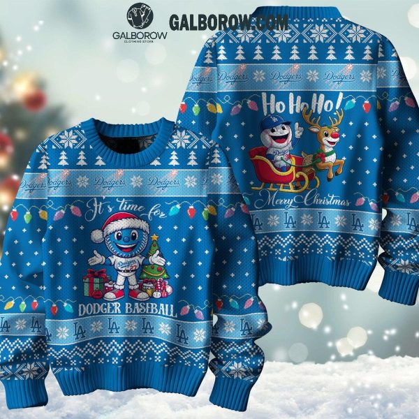 Los Angeles Dodgers HoHoHo Merry Christmas 2024 It’s Time Ugly Sweater