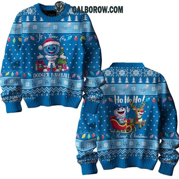 Los Angeles Dodgers HoHoHo Merry Christmas 2024 It’s Time Ugly Sweater