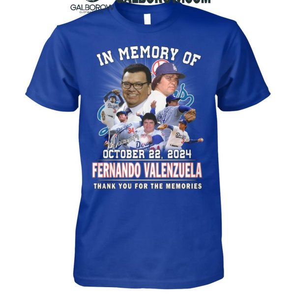 Los Angeles Dodgers In Memory Of Fernando Valenzuela 1960-2024 T-Shirt