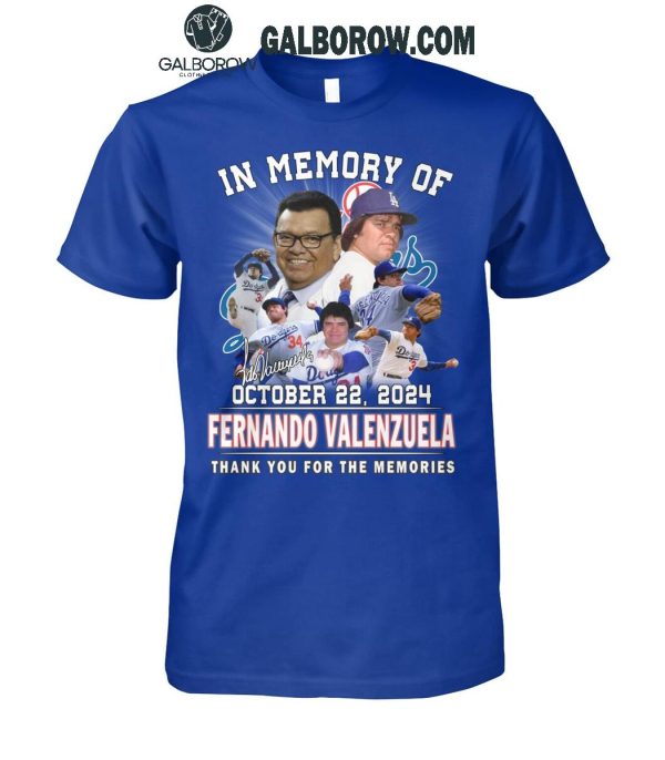 Los Angeles Dodgers In Memory Of Fernando Valenzuela 1960-2024 T-Shirt