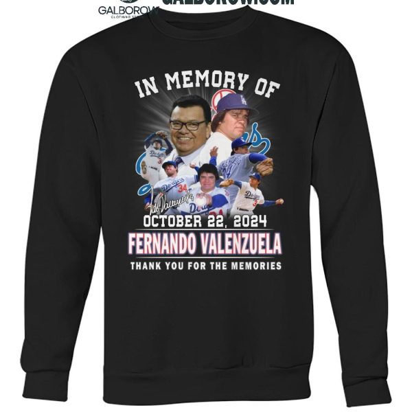 Los Angeles Dodgers In Memory Of Fernando Valenzuela 1960 2024 T Shirt