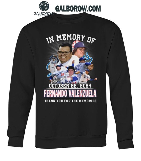 Los Angeles Dodgers In Memory Of Fernando Valenzuela 1960-2024 T-Shirt