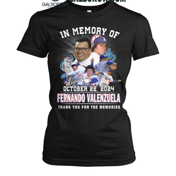 Los Angeles Dodgers In Memory Of Fernando Valenzuela 1960 2024 T Shirt