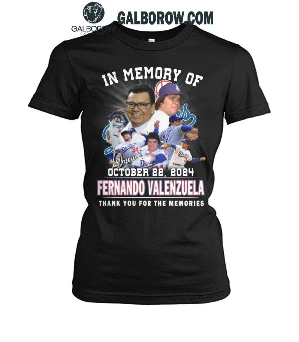 Los Angeles Dodgers In Memory Of Fernando Valenzuela 1960-2024 T-Shirt