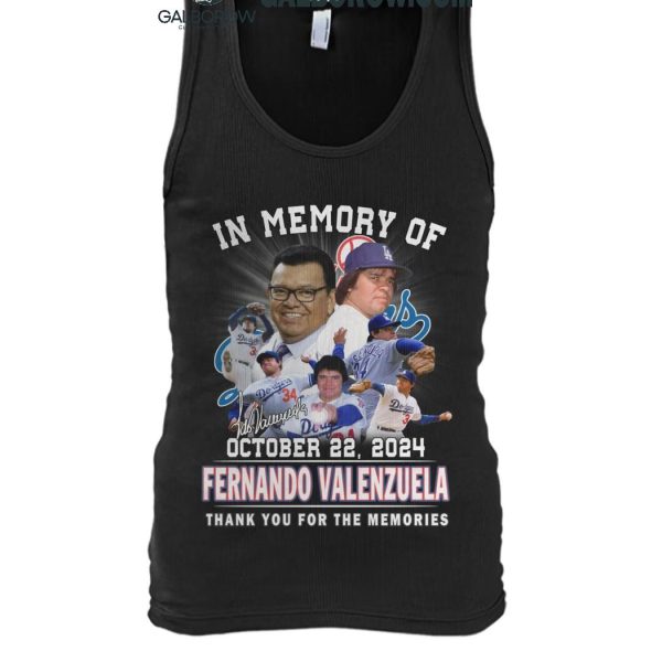 Los Angeles Dodgers In Memory Of Fernando Valenzuela 1960 2024 T Shirt