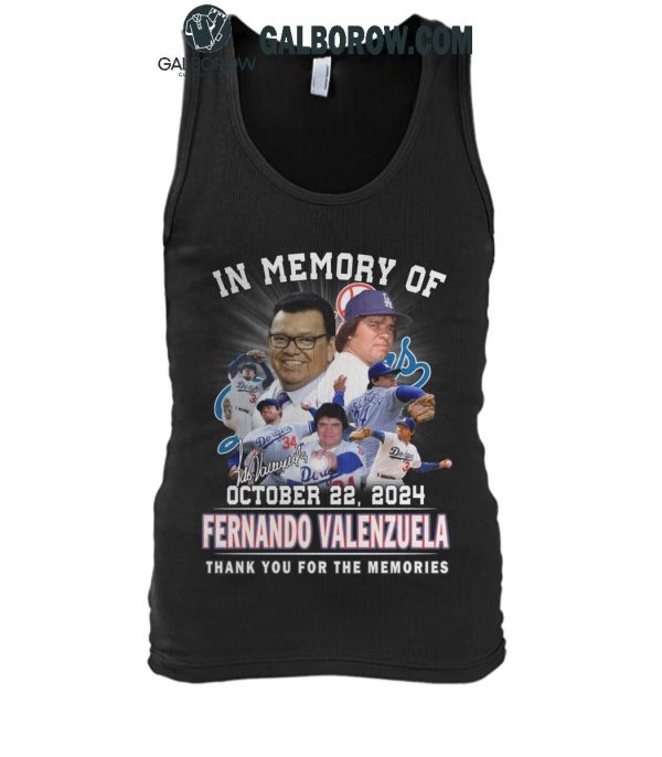 Los Angeles Dodgers In Memory Of Fernando Valenzuela 1960-2024 T-Shirt