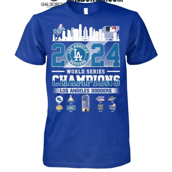 Los Angeles Dodgers MLB World Series Champions LA Skyline 2024 T-Shirt