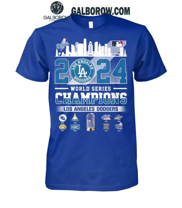 Los Angeles Dodgers MLB World Series Champions LA Skyline 2024 T-Shirt