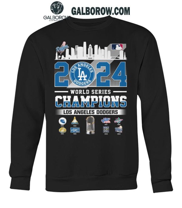 Los Angeles Dodgers MLB World Series Champions LA Skyline 2024 T-Shirt