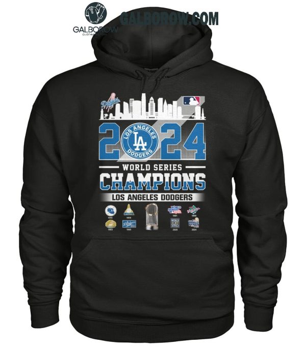 Los Angeles Dodgers MLB World Series Champions LA Skyline 2024 T-Shirt