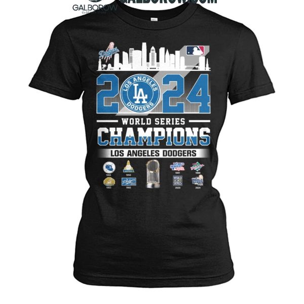 Los Angeles Dodgers MLB World Series Champions LA Skyline 2024 T Shirt