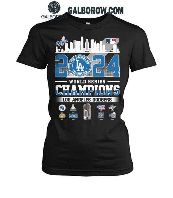 Los Angeles Dodgers MLB World Series Champions LA Skyline 2024 T-Shirt