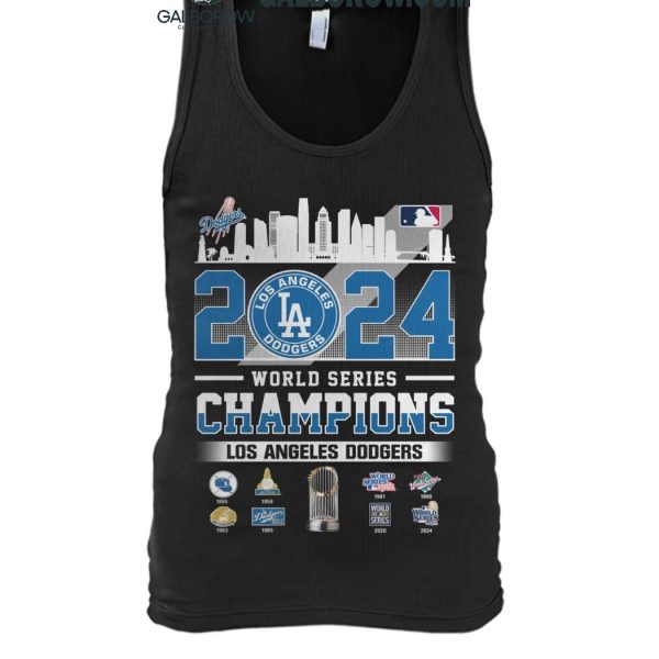 Los Angeles Dodgers MLB World Series Champions LA Skyline 2024 T Shirt