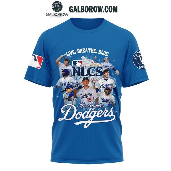 Los Angeles Dodgers National League Champions 2024 Live Breath Blue Hoodie T-Shirt