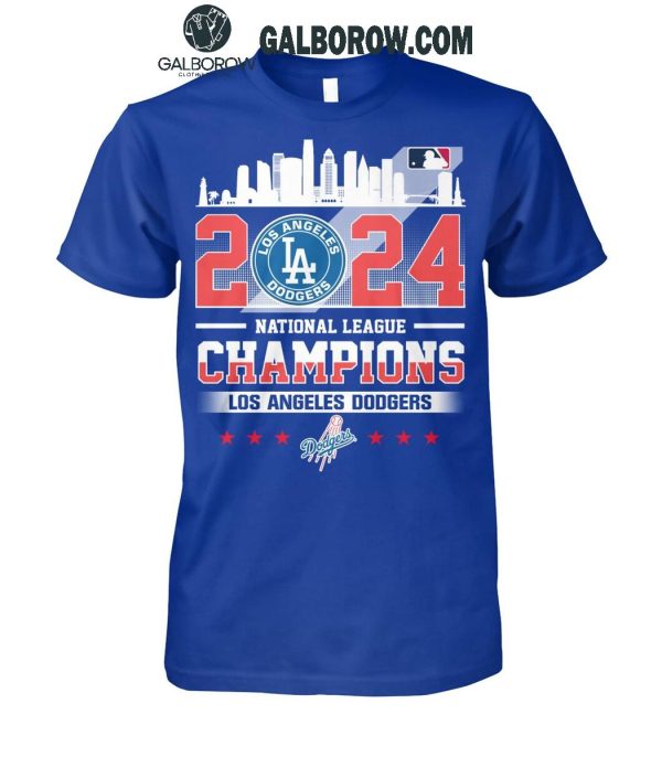 Los Angeles Dodgers National League Champions Skyline 2024 T-Shirt