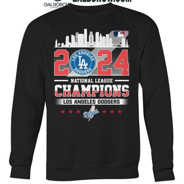 Los Angeles Dodgers National League Champions Skyline 2024 T Shirt