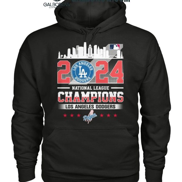 Los Angeles Dodgers National League Champions Skyline 2024 T Shirt