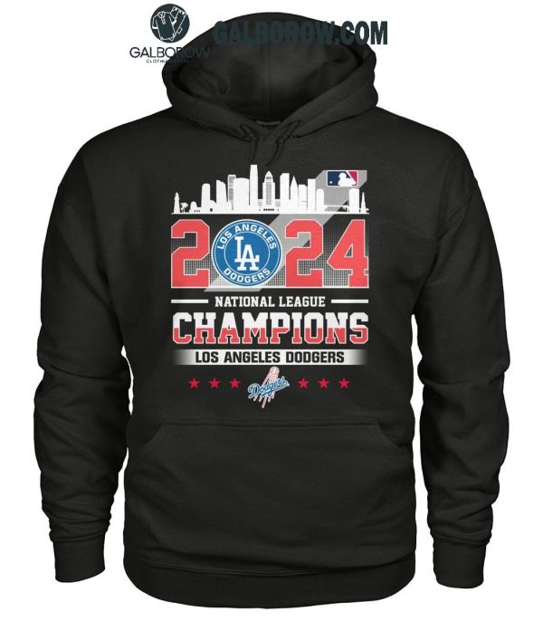 Los Angeles Dodgers National League Champions Skyline 2024 T-Shirt