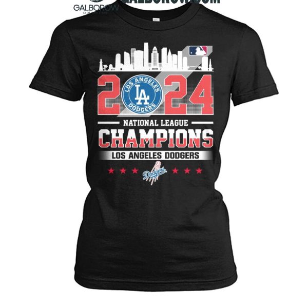 Los Angeles Dodgers National League Champions Skyline 2024 T Shirt