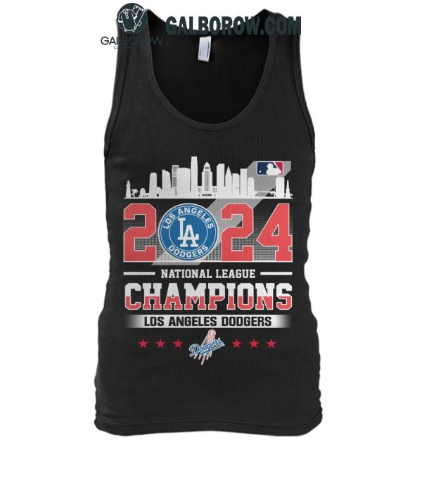 Los Angeles Dodgers National League Champions Skyline 2024 T-Shirt