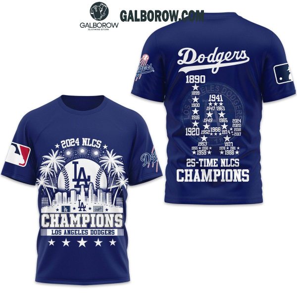 Los Angeles Dodgers National League Championship Series 25th Champs 2024 Hoodie T-Shirt Blue