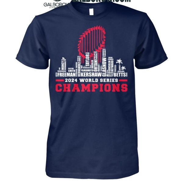 Los Angeles Dodgers The Baseball Champions Of 2024 World Series Skyline T-Shirt