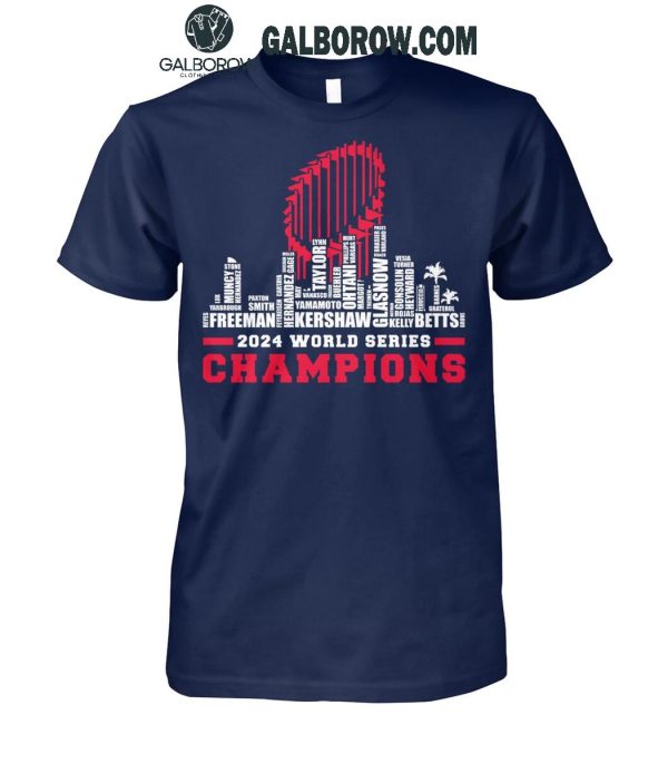 Los Angeles Dodgers The Baseball Champions Of 2024 World Series Skyline T-Shirt