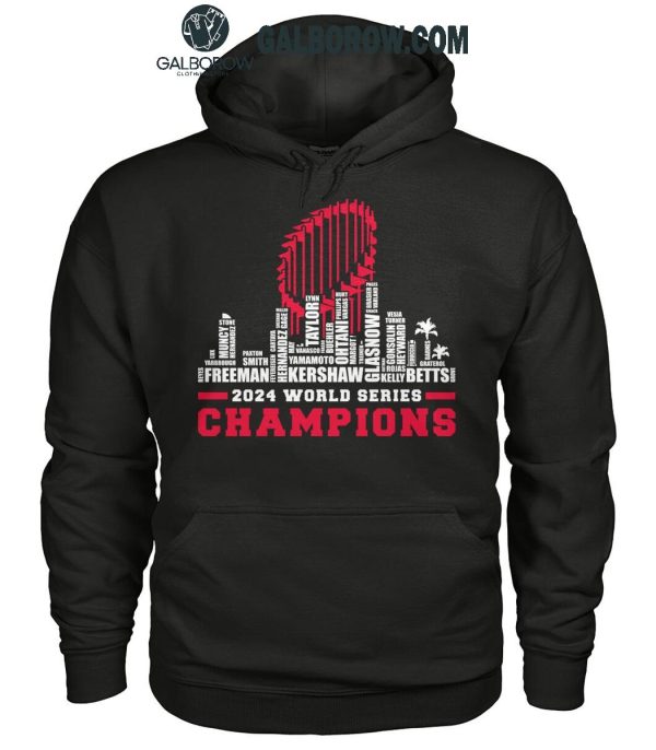 Los Angeles Dodgers The Baseball Champions Of 2024 World Series Skyline T-Shirt