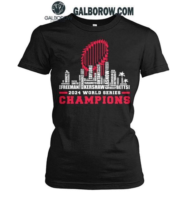 Los Angeles Dodgers The Baseball Champions Of 2024 World Series Skyline T-Shirt