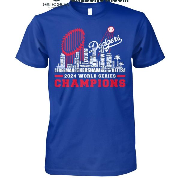 Los Angeles Dodgers The Champions Of 2024 World Series Skyline T-Shirt