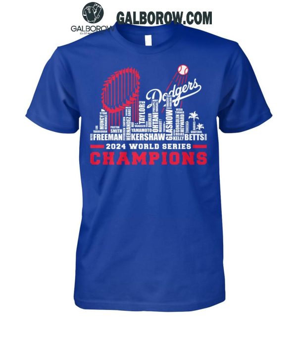 Los Angeles Dodgers The Champions Of 2024 World Series Skyline T-Shirt