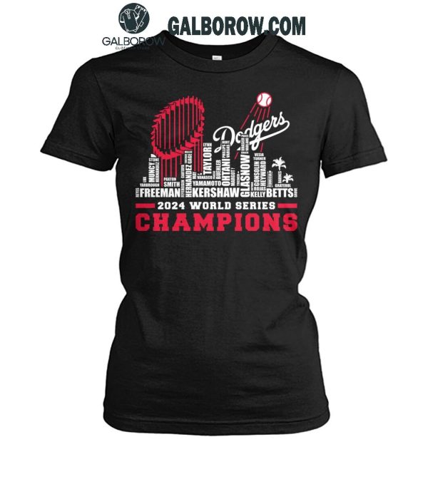 Los Angeles Dodgers The Champions Of 2024 World Series Skyline T-Shirt