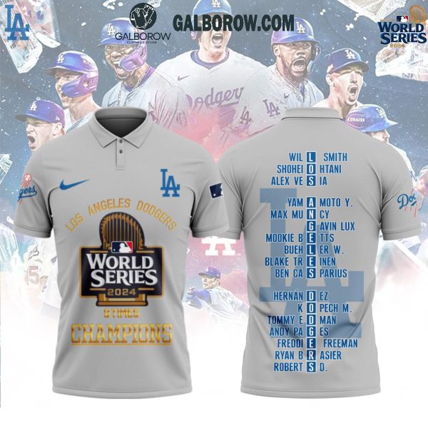 Los Angeles Dodgers World Series 2024 Champions 8 Times Polo Shirts