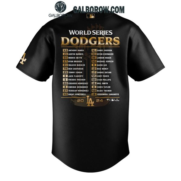 Los Angeles Dodgers World Series 2024 Champions Limited Black Baseball Jersey