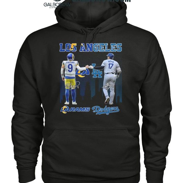 Los Angeles Rams Los Angeles Dodgers The Rivals In The City T Shirt