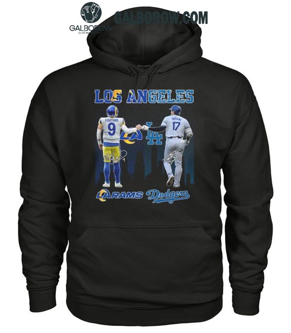 Los Angeles Rams Los Angeles Dodgers The Rivals In The City T-Shirt