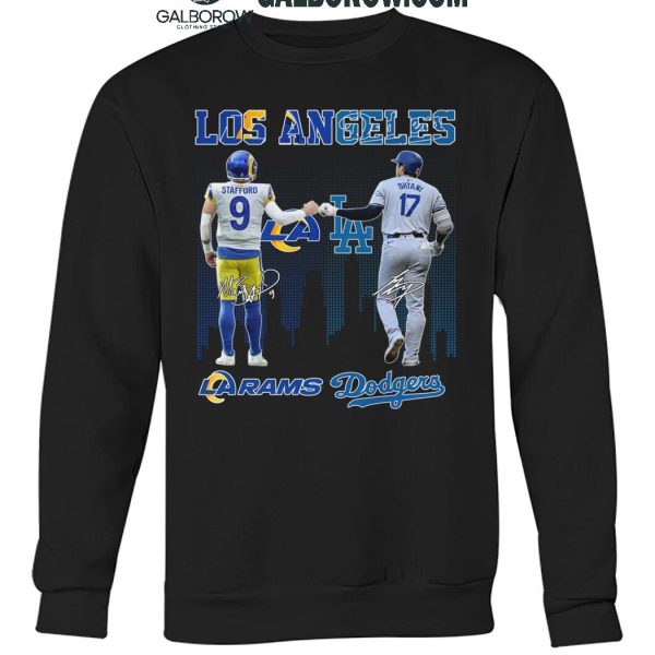 Los Angeles Rams Los Angeles Dodgers The Rivals In The City T Shirt